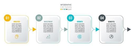 Timeline chart business infographic template. vector