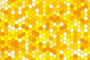 Pattern with honeycomb geometric elements in yellow tones. Abstract Gradient Background vector