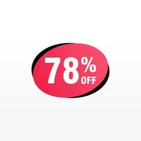 78 discount, Sales Vector badges for Labels, , Stickers, Banners, Tags, Web Stickers, New offer. Discount origami sign banner.