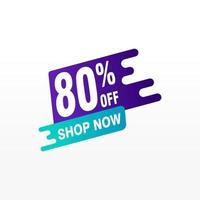 80 discount, Sales Vector badges for Labels, , Stickers, Banners, Tags, Web Stickers, New offer. Discount origami sign banner.