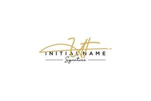 Initial UT signature logo template vector. Hand drawn Calligraphy lettering Vector illustration.