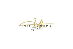 Initial UH signature logo template vector. Hand drawn Calligraphy lettering Vector illustration.