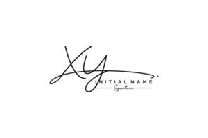 Initial XY signature logo template vector. Hand drawn Calligraphy lettering Vector illustration.