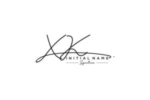 Initial XK signature logo template vector. Hand drawn Calligraphy lettering Vector illustration.