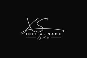 Initial XS signature logo template vector. Hand drawn Calligraphy lettering Vector illustration.