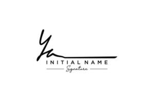 Initial YA signature logo template vector. Hand drawn Calligraphy lettering Vector illustration.