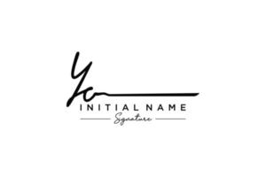 Initial YO signature logo template vector. Hand drawn Calligraphy lettering Vector illustration.