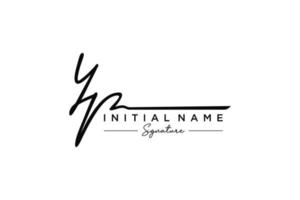 Initial YP signature logo template vector. Hand drawn Calligraphy lettering Vector illustration.