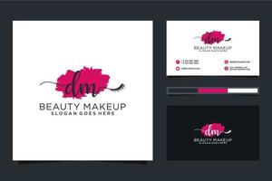 Initial DM Feminine logo collections and business card templat Premium Vector
