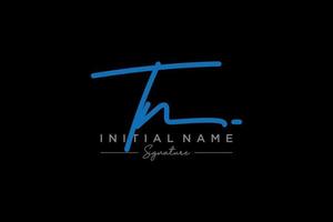 Initial TN signature logo template vector. Hand drawn Calligraphy lettering Vector illustration.