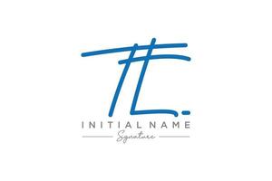 Initial TT signature logo template vector. Hand drawn Calligraphy lettering Vector illustration.