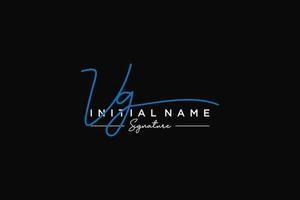 Initial VG signature logo template vector. Hand drawn Calligraphy lettering Vector illustration.