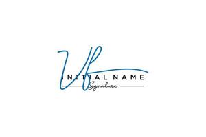 Initial VF signature logo template vector. Hand drawn Calligraphy lettering Vector illustration.