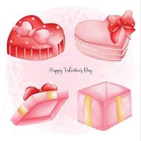 heart gift box, heart hand drawn illustration vector
