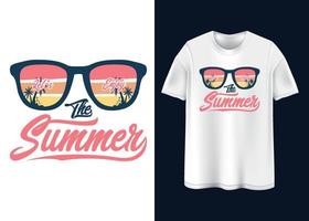 disfrutemos el diseño de la camiseta de verano. vector