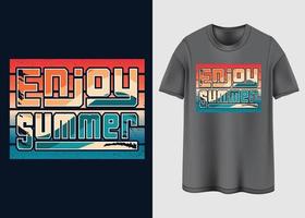Let's enjoy the Summer T-shirt design vector