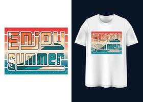 Let's enjoy the Summer T-shirt design vector