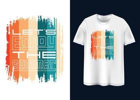 Let's enjoy the Summer T-shirt design vector