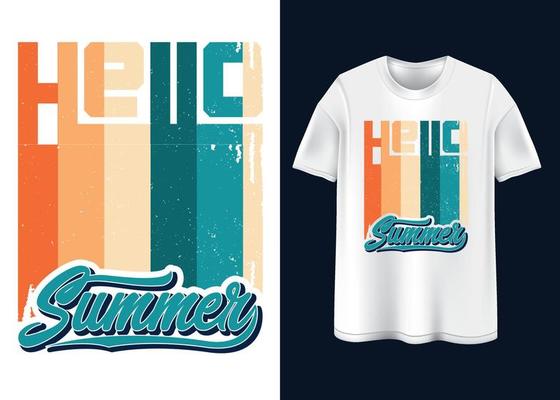 Let's enjoy the Summer T-shirt design
