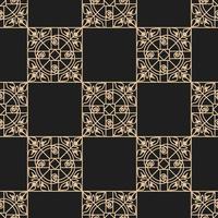 Vector decorative frame. Gold on dark background.