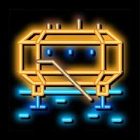 polar station neon glow icon illustration vector