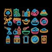 Mayonnaise Spice Sauce neon glow icon illustration vector