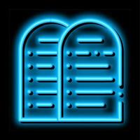 christian building neon glow icon illustration vector