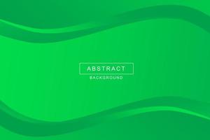 Green abstract background with wave ornament vector