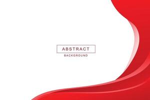 Red wave abstract background vector