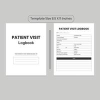 Patient Visit Log Book and KDP Interior vector