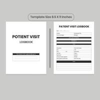 Patient Visit Logbook and KDP Interiors vector