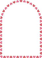 Valentine Frame Border Heart Arch Curve Shape vector