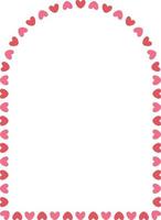 Valentine Frame Border Heart Arch Curve Shape vector