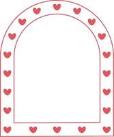 Valentine Frame Border Heart Arch Curve Shape vector