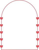 Valentine Frame Border Heart Arch Curve Shape vector