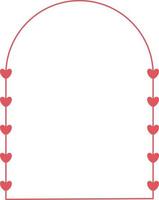 Valentine Frame Border Heart Arch Curve Shape vector