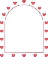 san valentín marco frontera corazón arco curva forma vector