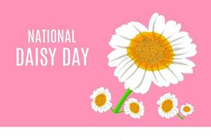 Vector graphic of national daisy day for national day celebration. flat design. flyer design. January 28