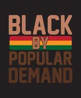 camisetas negras por demanda popular vector