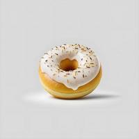 doughnuts on white background, perfect for advertising, packaging, menus, cookbooks. Highlighting texture and details, shot from above, high-res suitable for printing, posters, banners and more photo