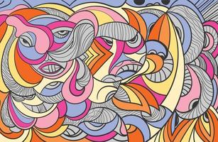 abstract face colorful art vector ullustration