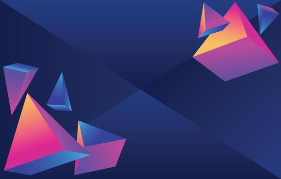 Glow Triangular Shapes Background vector