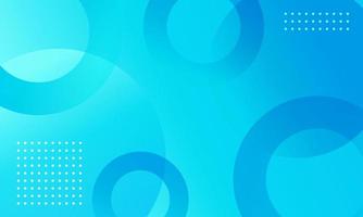 Blue abstract background with circles dynamic vector