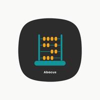 Abacus icon design vector illustration, education concept