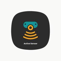 Active sensor icon graphic design vector illustration