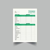 Company budget planner vector