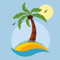 diseño de imagen de isla de logotipo vectorial vector