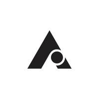 letter a triangle arrow curve dot geometric logo vector