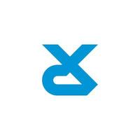 letter xd simple geometric line logo vector