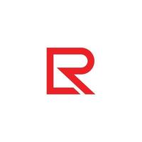 letter lr mono line simple geometric logo vector